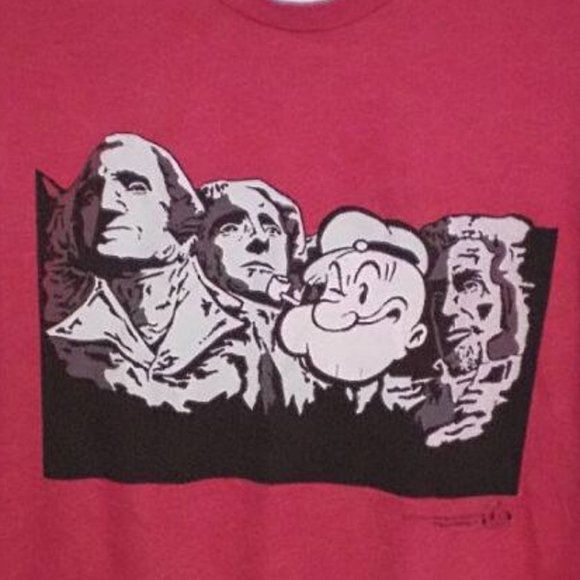 Popeye Mount Rushmore XL T Shirt - Picture 2 of 2